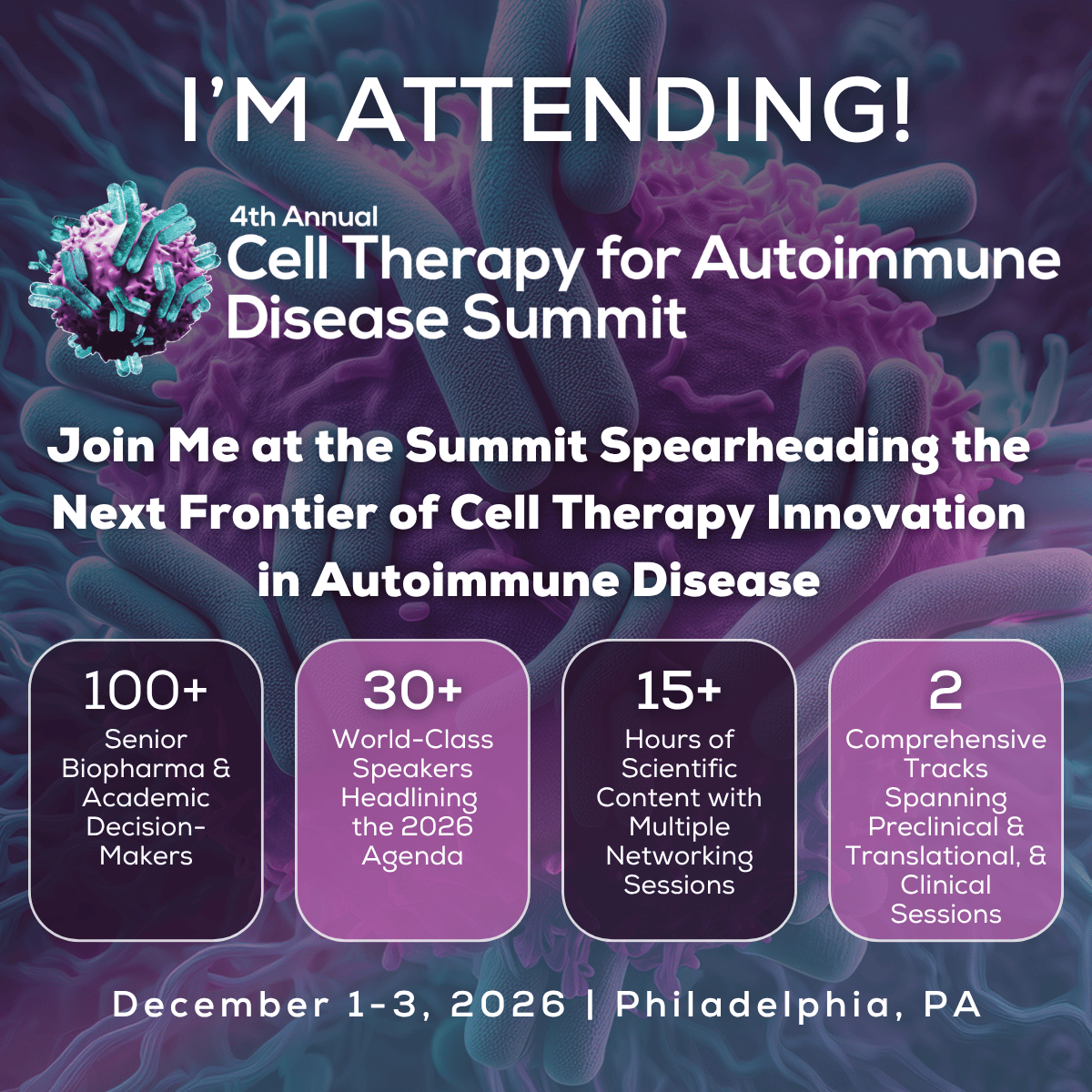 I'm Attending - 16th World Clinical Biomarkers & CDx Summit