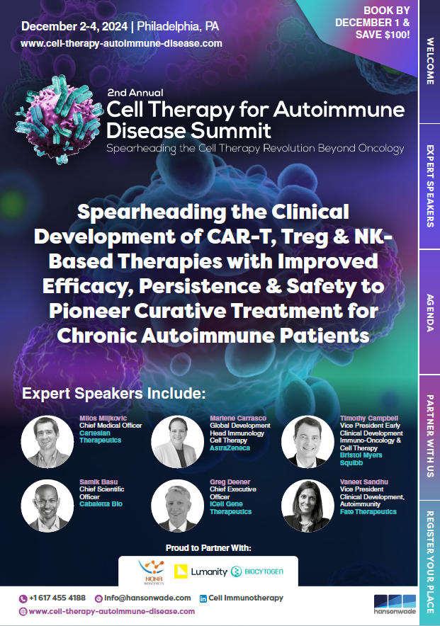 Cell Therapy for Autoimmune Disease Front Cover of Brochure